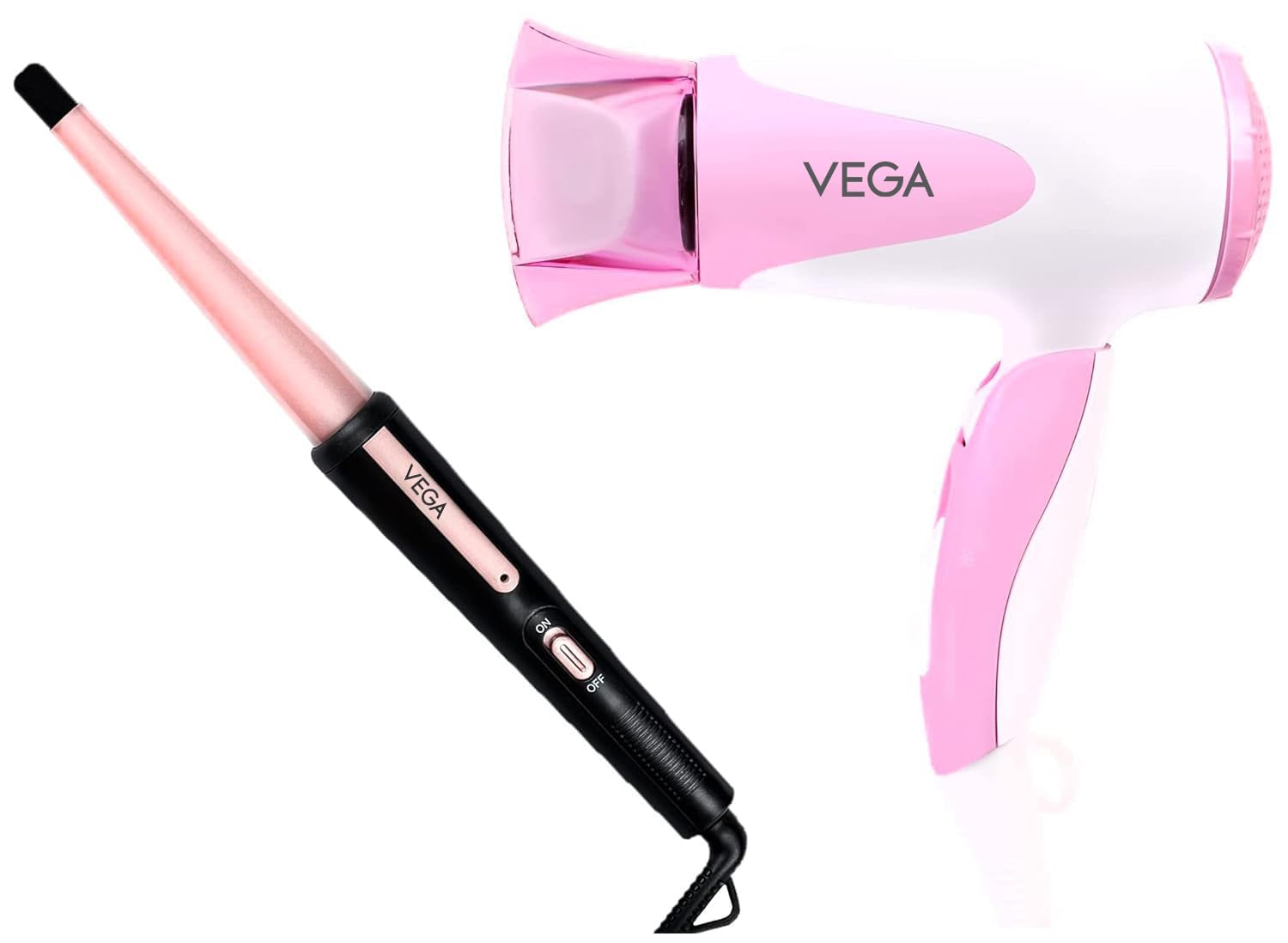 VEGA I-Curl Hair Curler, Vhch-05 & Blooming Air Foldable 1000 Watts Hair Dryer With Heat & Cool Setting