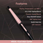VEGA I-Curl Hair Curler, Vhch-05 & Blooming Air Foldable 1000 Watts Hair Dryer With Heat & Cool Setting
