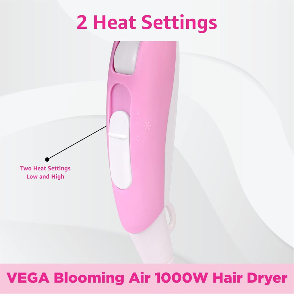 VEGA I-Curl Hair Curler, Vhch-05 & Blooming Air Foldable 1000 Watts Hair Dryer With Heat & Cool Setting