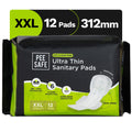 Pee Safe Comfort Ultra Thin Sanitary Pads XXL 12 Pads | Rash Free Period | Ultra Soft, Dual Wings, Toxin Free, Extra Long, Disposable Wrapper, 6 Layer Deep...