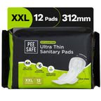 Pee Safe Comfort Ultra Thin Sanitary Pads XXL 12 Pads | Rash Free Period | Ultra Soft, Dual Wings, Toxin Free, Extra Long, Disposable Wrapper, 6 Layer Deep...