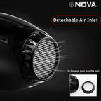 Nova NHP 8211 1800 Watts Proffesional Hair Dryer for Women (Blue)
