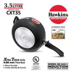 Hawkins Pressure Cooker Contura Hard Anodized Extra Thick Base for Induction, 3.5 L (Black)