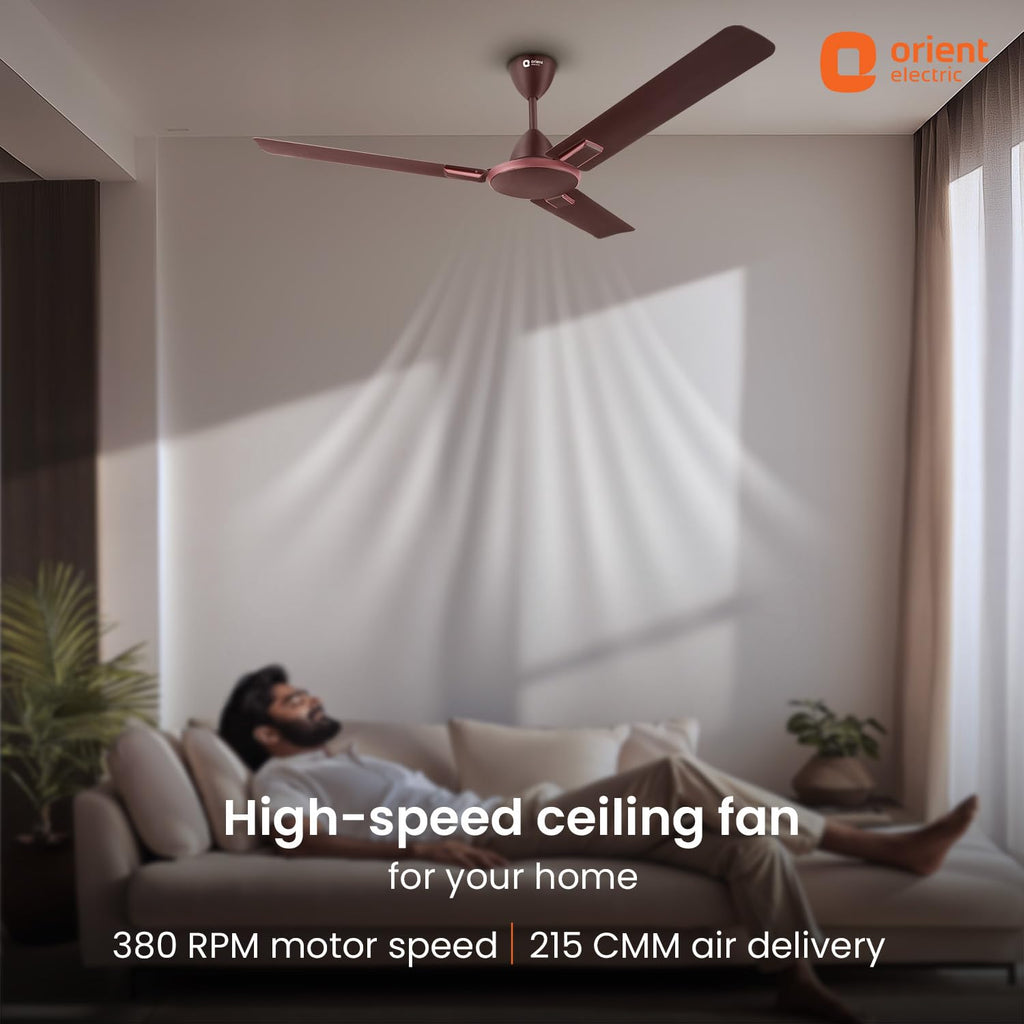 Orient Electric 1200mm Apex Cruise Ceiling Fan for Home | BEE 1 Star Rated Energy Efficient Fan|Outstanding Performance | 2 Years Warranty by Orient |...