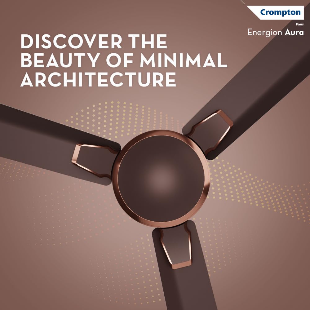 Crompton Premion Aura2 BLDC 1200mm Designer Ceiling Fan | Remote Control | BEE 4 Star Rated | Energy Efficient | Superior Air Delivery | Low Noise | 4 Year...