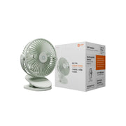 Orient Electric Orbis Rechargeable Personal Fan | 360° Rotation | 1800 mAh Battery | 4 Speed Modes with Timer | Quiet Operation | USB Type-C Charging | Clip-On Mini Fan | Matcha Green