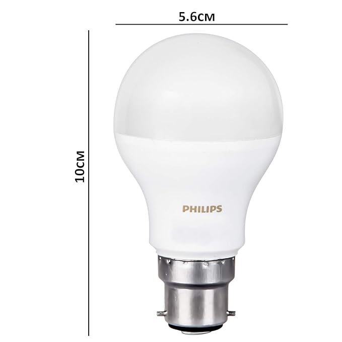 PHILIPS 9-Watts B22 LED Cool Day White LED Bulb, Pack of 12, (Ace Saver)