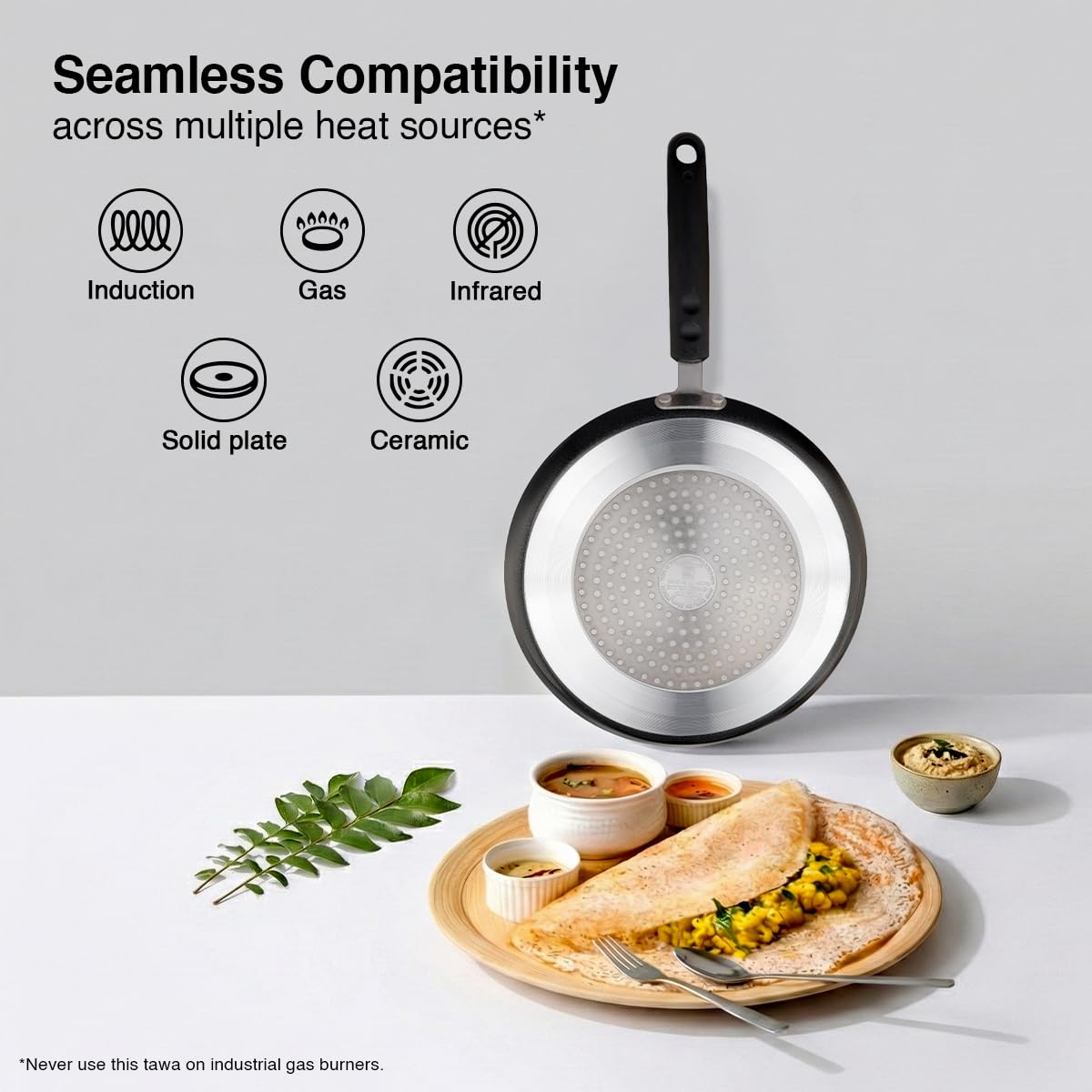 Prestige Omega Deluxe Granite Dosa Tawa, 280 mm, Black, Nonstick Aluminium