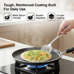 Prestige Omega Deluxe Granite Dosa Tawa, 280 mm, Black, Nonstick Aluminium