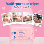 Johnson's Baby Wet Wipes | 72 Wipes | Alcohol & Soap Free | Prevents Rashes & Redness | with 3X Moisturising Lotion | As Mild as Pure Water