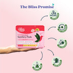 BLISSNATURAL Ultra Soft Sanitary Pads for Women XL | 18 Pads (3 Pack of 6)
