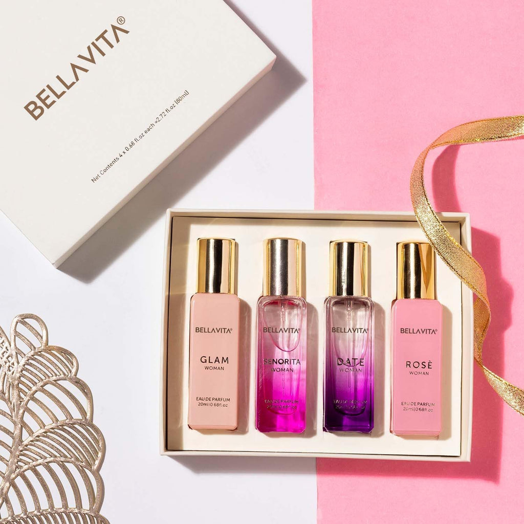 Bella Vita Luxury | Perfume Gift Set for Women 4x20ml | Gifts for Woman | Perfume for Woman | Date, Senorita, Glam, Rose Long Lasting EDP | Floral &...