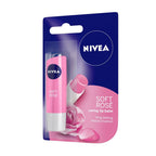 NIVEA Lip Balm, Soft Rose, 4.8g And NIVEA Lip Balm, Fruity Peach Shine, 4.8g