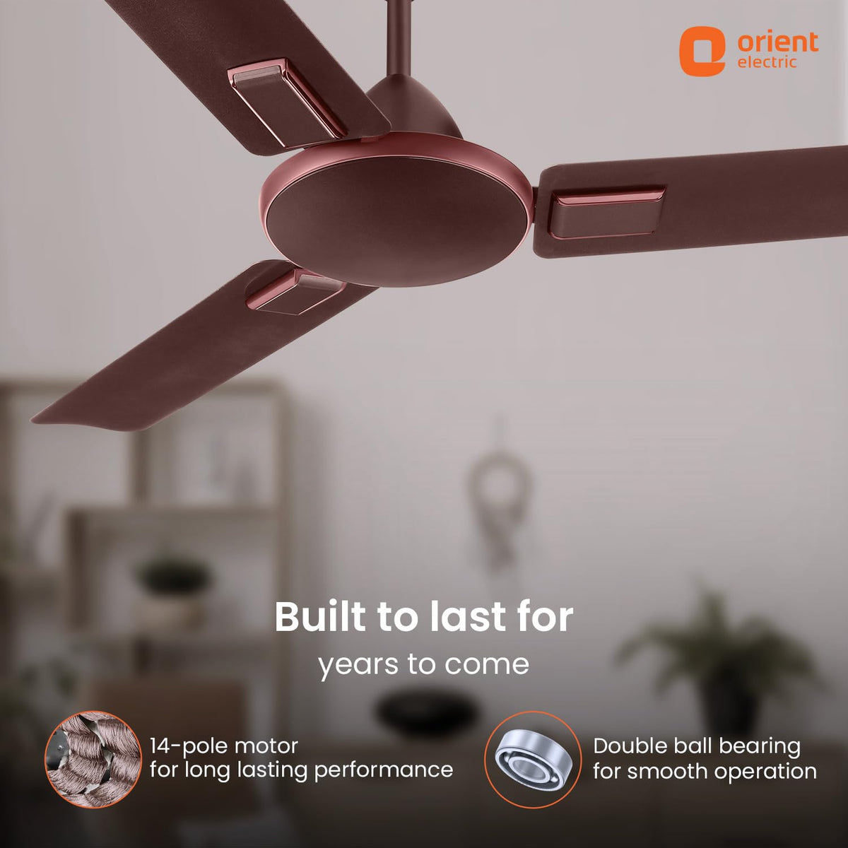 Orient Electric 1200mm Apex Cruise Ceiling Fan for Home | BEE 1 Star Rated Energy Efficient Fan|Outstanding Performance | 2 Years Warranty by Orient |...