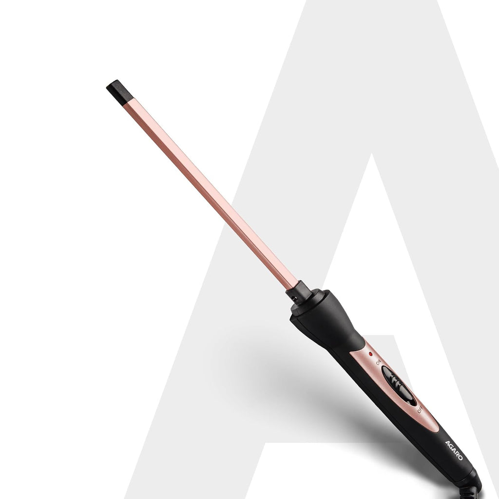 AGARO Hair Curler With 7 MM Barrel, Rod, Tong, Chopstick Rectangular Hair Curler, Ceramic Coated Plates