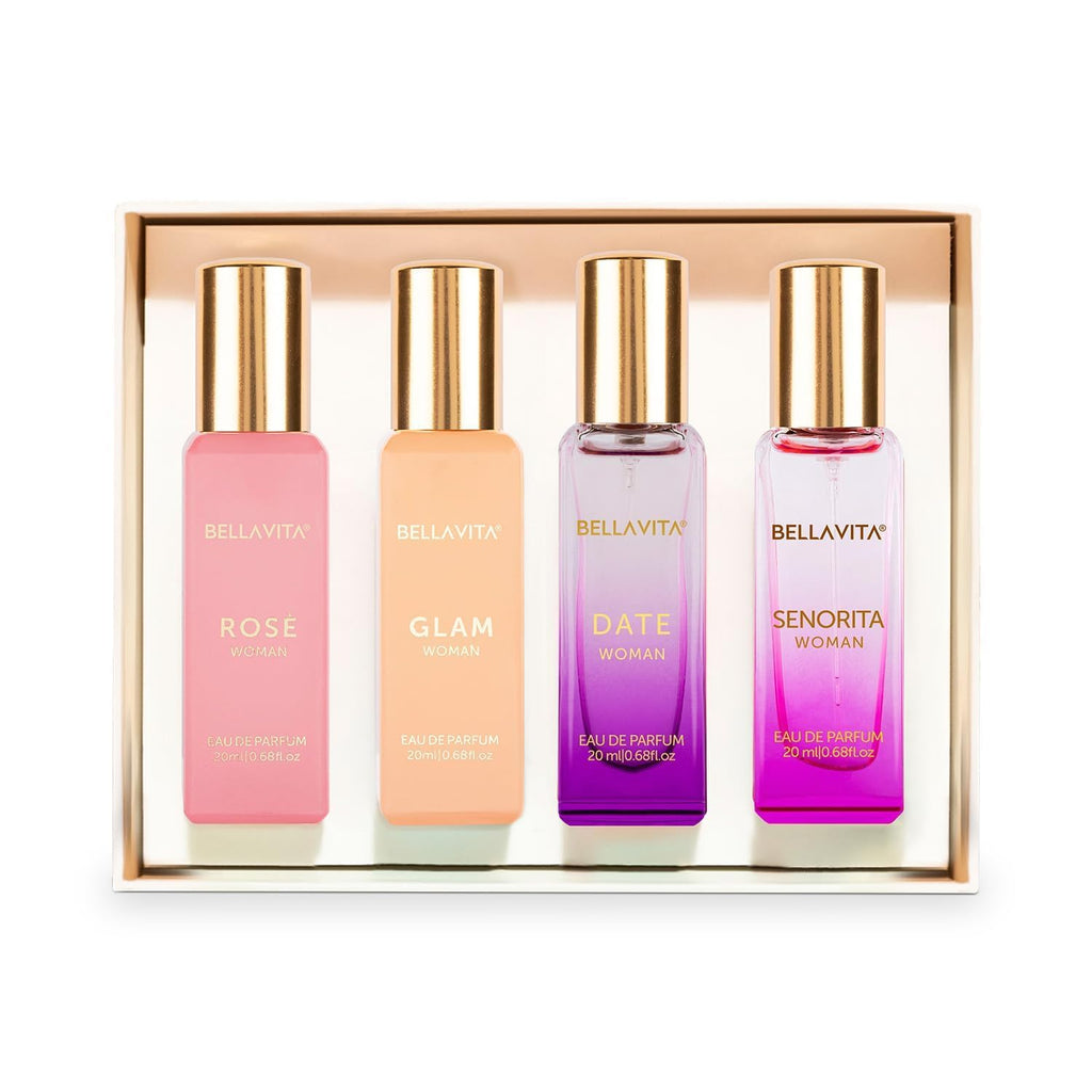 Bella Vita Luxury | Perfume Gift Set for Women 4x20ml | Gifts for Woman | Perfume for Woman | Date, Senorita, Glam, Rose Long Lasting EDP | Floral &...