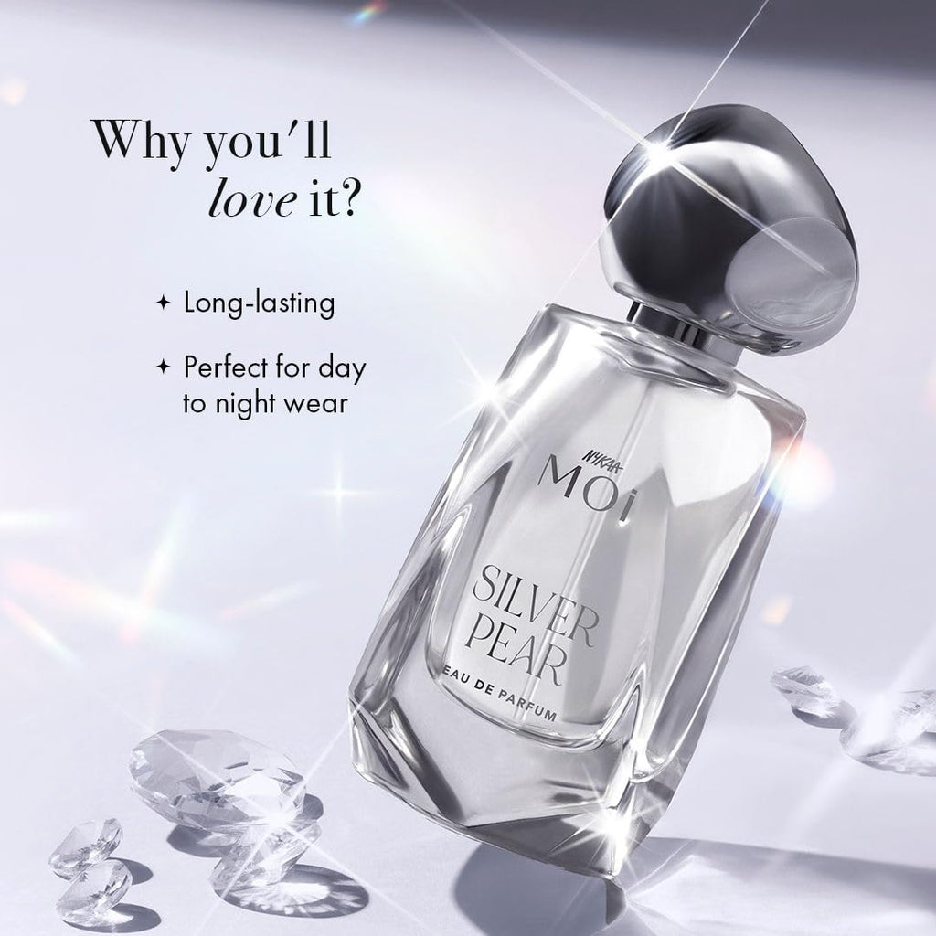 Nykaa Silver Pear EDP 50ml | Fruity Floral Scent for Women | Pear, Lavender Elegant Fragrance | Long-Lasting Everyday & Evening Scent | Luxury Perfume |...