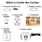 Hawkins 2.5 Litre Miss Mary Pressure Cooker, Inner Lid Cooker, Silver (MM25), Aluminium