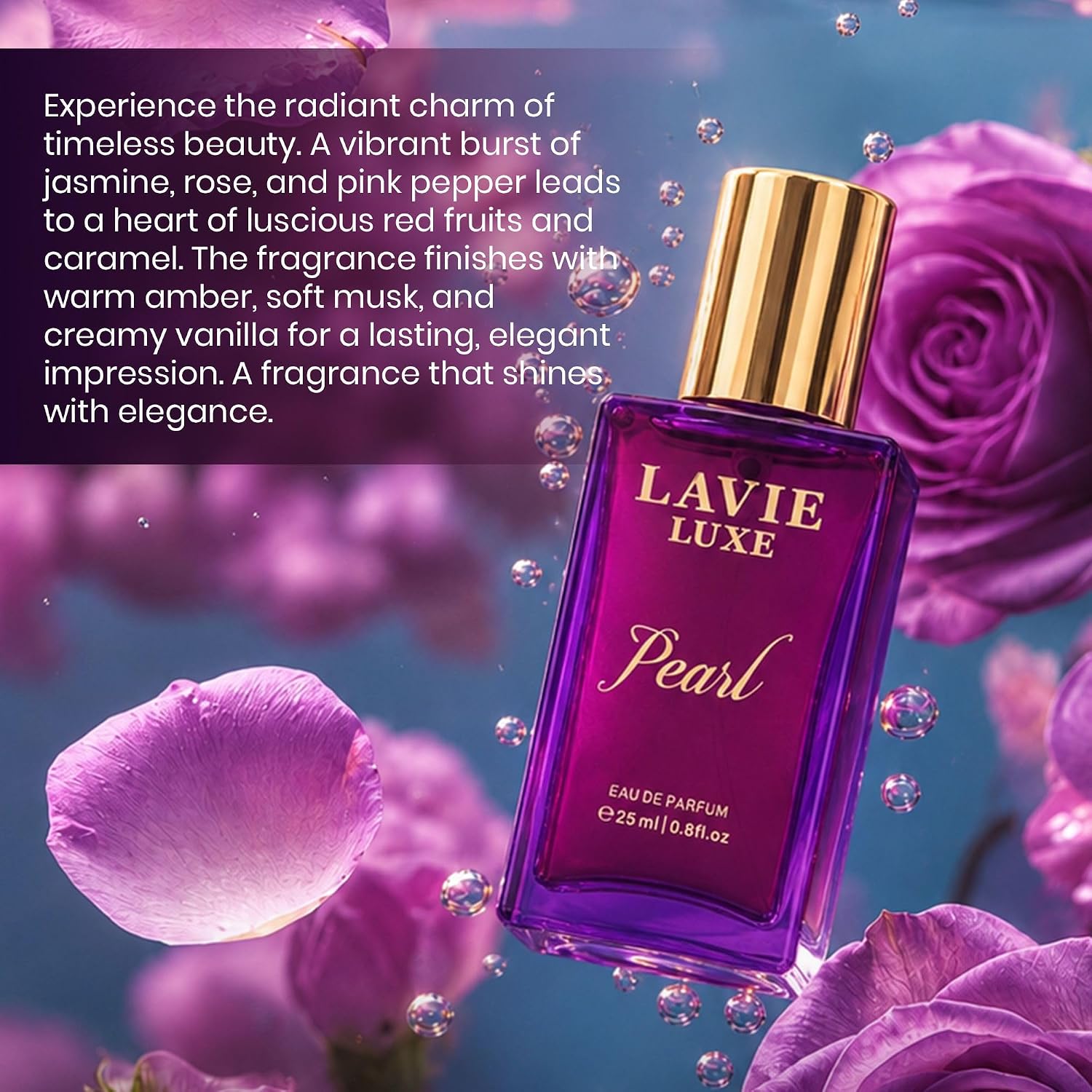 Lavie Luxe Pearl Women Eau De Parfum | Luxury Collection 25ml Perfume | Perfume for Women
