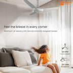 Orient Electric Newly Launched Aeroquiet Neu 1230mm Ceiling Fan for Home| BEE 2 Star Rated Energy Efficient Fan | Rust-proof ABS blade |2 Years Warranty by...