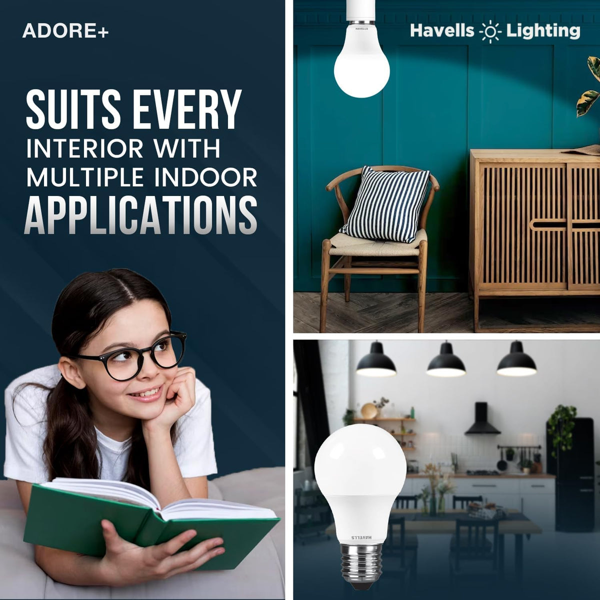 Havells 9w LED Bulb for Home & Office |B22 LED Bulb Base |Cool Day White Light (6500K) |4Kv Surge Protection |High Voltage Protection |Eco Friendly Energy Efficient | Pack of 10