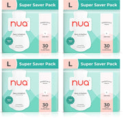 Nua Ultra-Safe Sanitary Pads for Women | SUPER SAVER Pack of 120 |