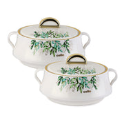 CELLO Midas Set of 2 Pieces Casserole Hot Pot Box For Daily Use & Kitchen 1000ml Each, White |