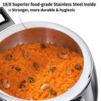 Hawkins 5 Litre Triply Contura Pressure Cooker, Triply Stainless Steel Induction & Contura shaped Cooker, Silver (SSTCO50)