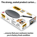 Hawkins Futura 26 cm Tava, Hard Anodised Tawa with Plastic Handle, Extra Thick Tawa, Black (AT26XP)