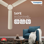 Crompton Energion Hyperjet 1200mm BLDC Ceiling Fan | Point Anywhere Remote Control | BEE 5 Star Rated Energy Efficient |
