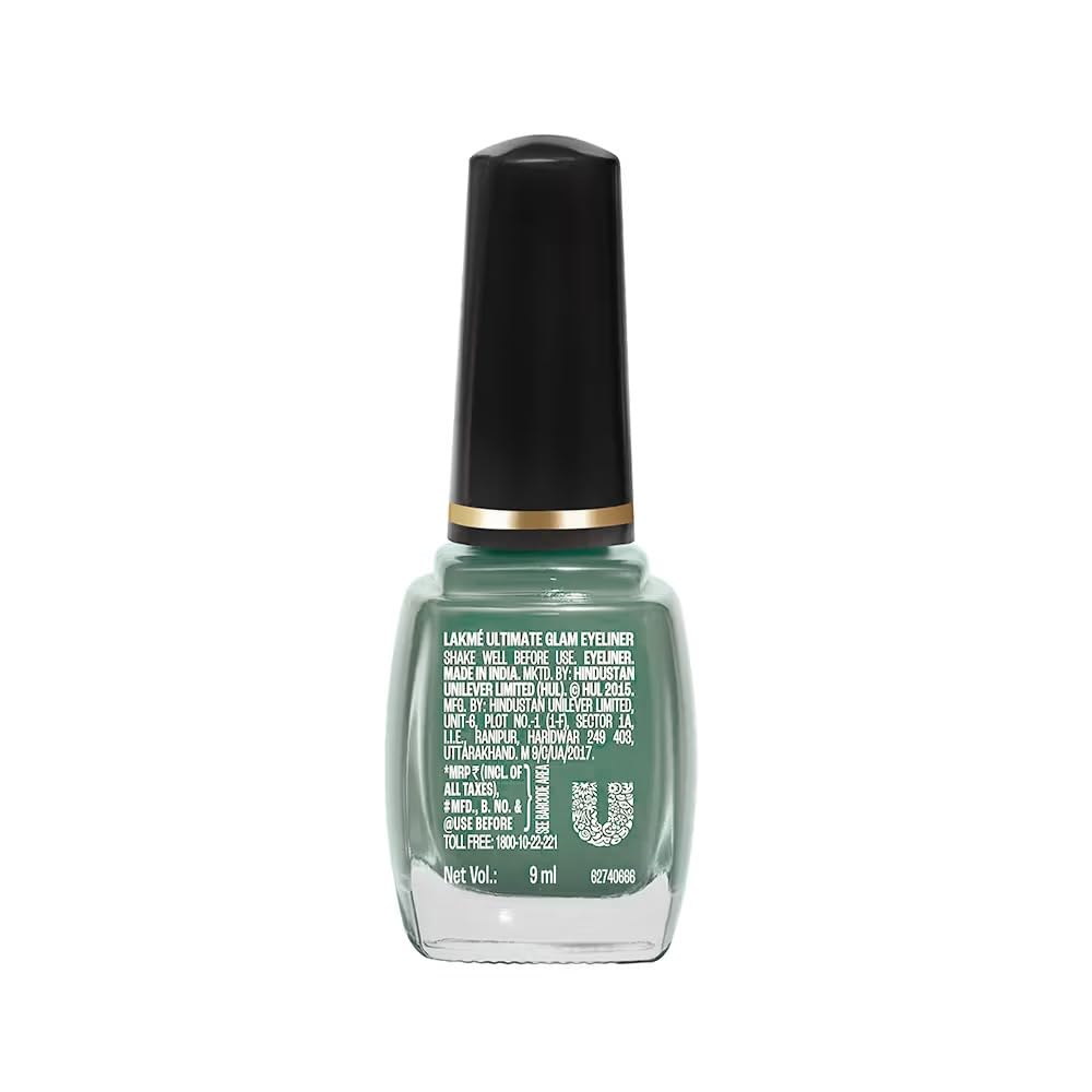 Lakme Ultimate Glam Eye Liner, Semi Matte, Quick drying, Water resistant & Smudgeproof Eye Liner, Green, 9ml