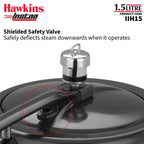 Hawkins 1.5 Litre Instaa Pressure Cooker, Induction Inner Lid Cooker, Tall Body Hard Anodised Baby Cooker, Black (IIH15)