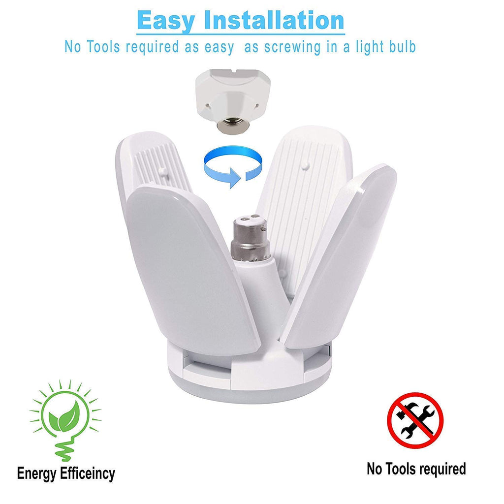 Gesto 28W Deformable Fan Shape High Bright Led Bulb-Upto 85% Energy Saving-B22 CFL Led Bulb for home,office,shop,hospital,factory-(Cool White-6500K) Pack of 1