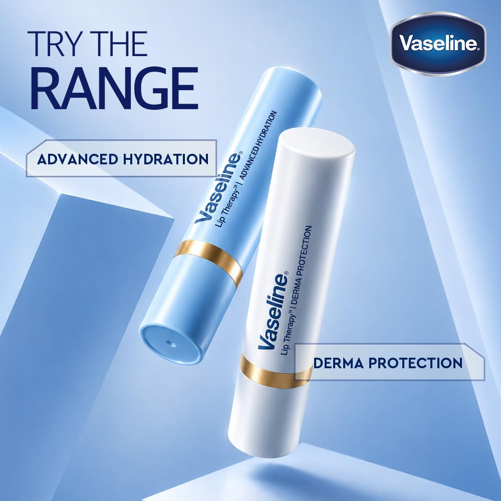 Vaseline Lip Therapy Serum Infused Lip Balm Advanced Hydration with Hyaluronic Acid & Petroleum Jelly | 3g