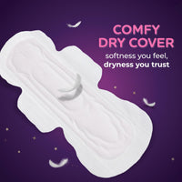 Sofy Women Bodyfit Longest XXL Sanitary Pads |Night Protection|Wider Hip Guard| Deep Absorption | Comfy dry cover| XX-Large, Pack Of 40
