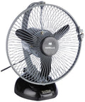 Havells Birdie 230mm Personal Fan | Aerodynamically designed, Blades with aerofoil section for maximum air | Unique rocker design, Multi use for desk & wall, Powerful motor | (Pack of 1, Black Grey)