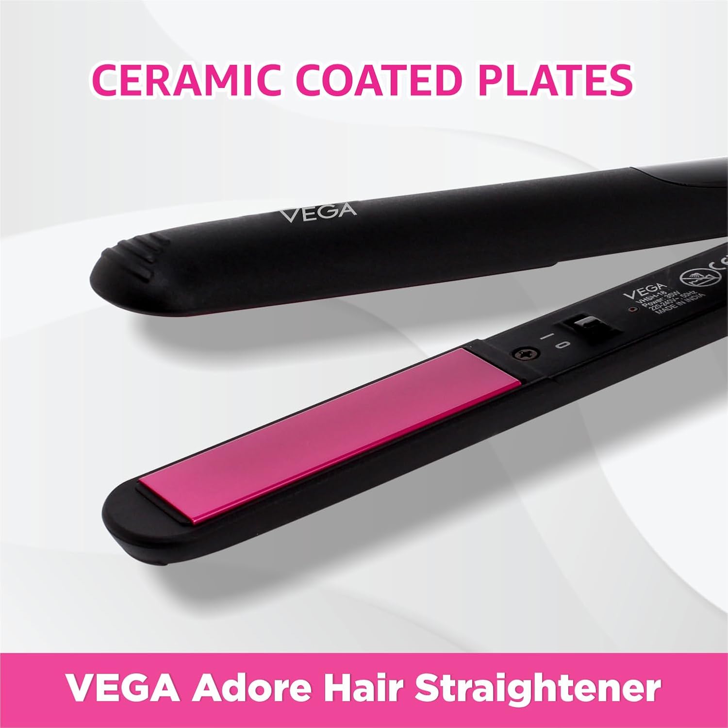 VEGA Adore Hair Straightener (VHSH-18), Colour May Vary & VEGA Trendy Hair Straightener(VHSH-16), Pink