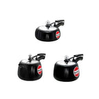 HAWKINS Contura Hard Anodised Aluminium Pressure Cooker, 2L + 3L + 4L Combo