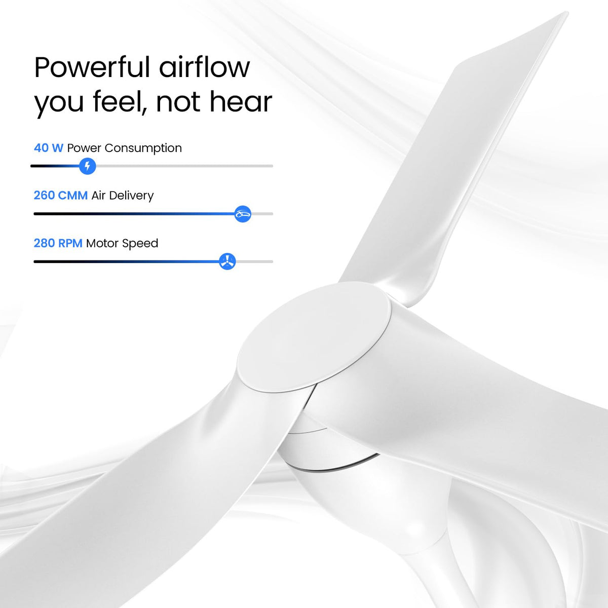 Orient Electric 1200 mm Pacific Air Déco| Decorative ceiling fan | Powerful airflow| BEE1 Star Rated | 2-year warranty | White Silver, pack of 1