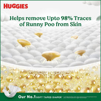 Huggies Natural Soft Premium Tape Diapers Newborn/Extra Small (NB/XS) Size, Upto 5 kgs, 64 Count | Our No.1 Soft Taped Diaper with Cloud Soft Bed, designed...