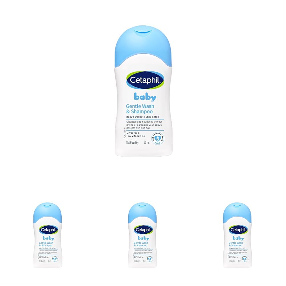 Cetaphil Baby Gentle Wash & Shampoo - (50ml) (Pack of 4)
