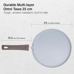 Prestige Ceraglide Duo Omni Tawa 25cm Non-Stick Ceramic Coating|Works On Gas & Induction