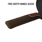 Cello Ironica Pre-Seasoned Cast Iron Dosa Tawa with Handle 28 CM, Black |