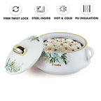 CELLO Midas Set of 2 Pieces Casserole Hot Pot Box For Daily Use & Kitchen 1000ml Each, White |
