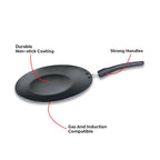 Prestige OMG DLX Concave Induction Base Non-Stick Aluminium Tawa, 250mm, Black