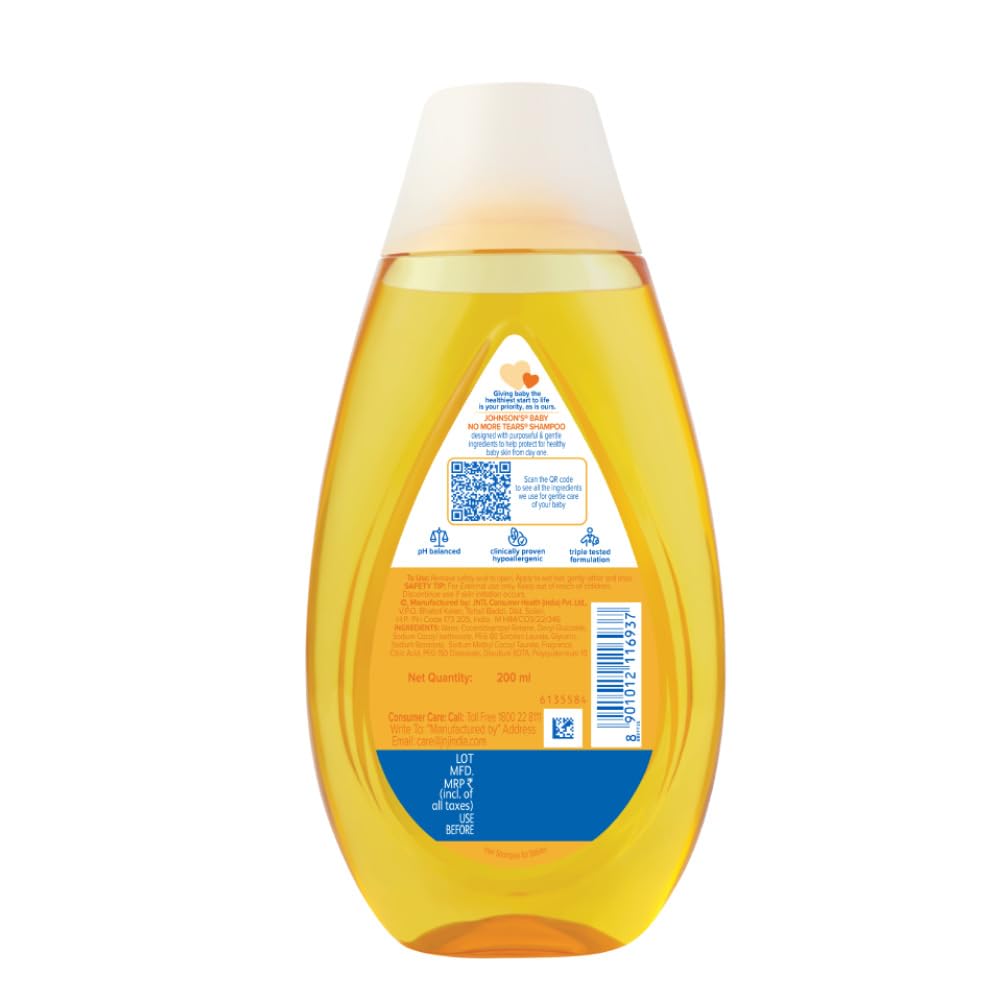 Johnson's Baby No More Tears Baby Shampoo, 200ml