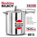 Hawkins Bigboy Aluminum Pressure Cooker, 14 Litres