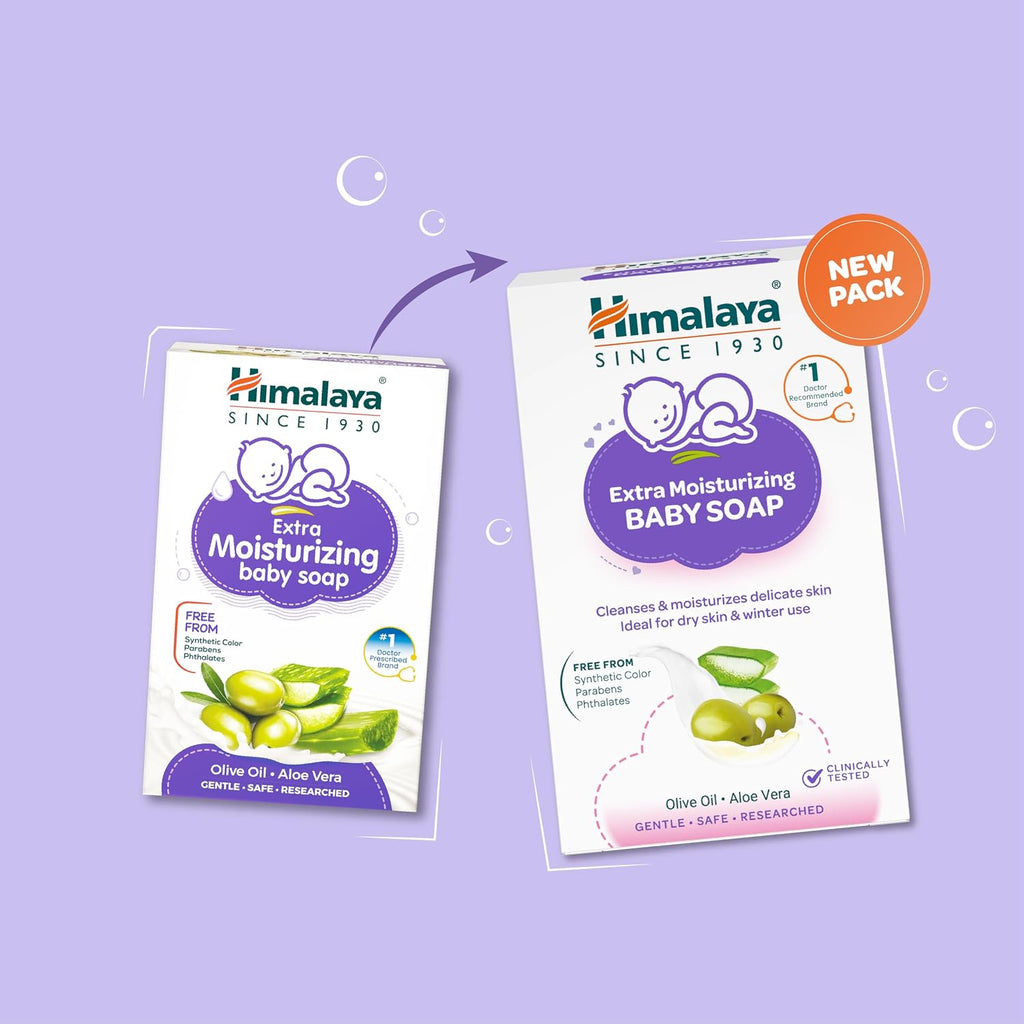 Himalaya Extra Moisturizing Baby Soap for Dry Skin - 125g