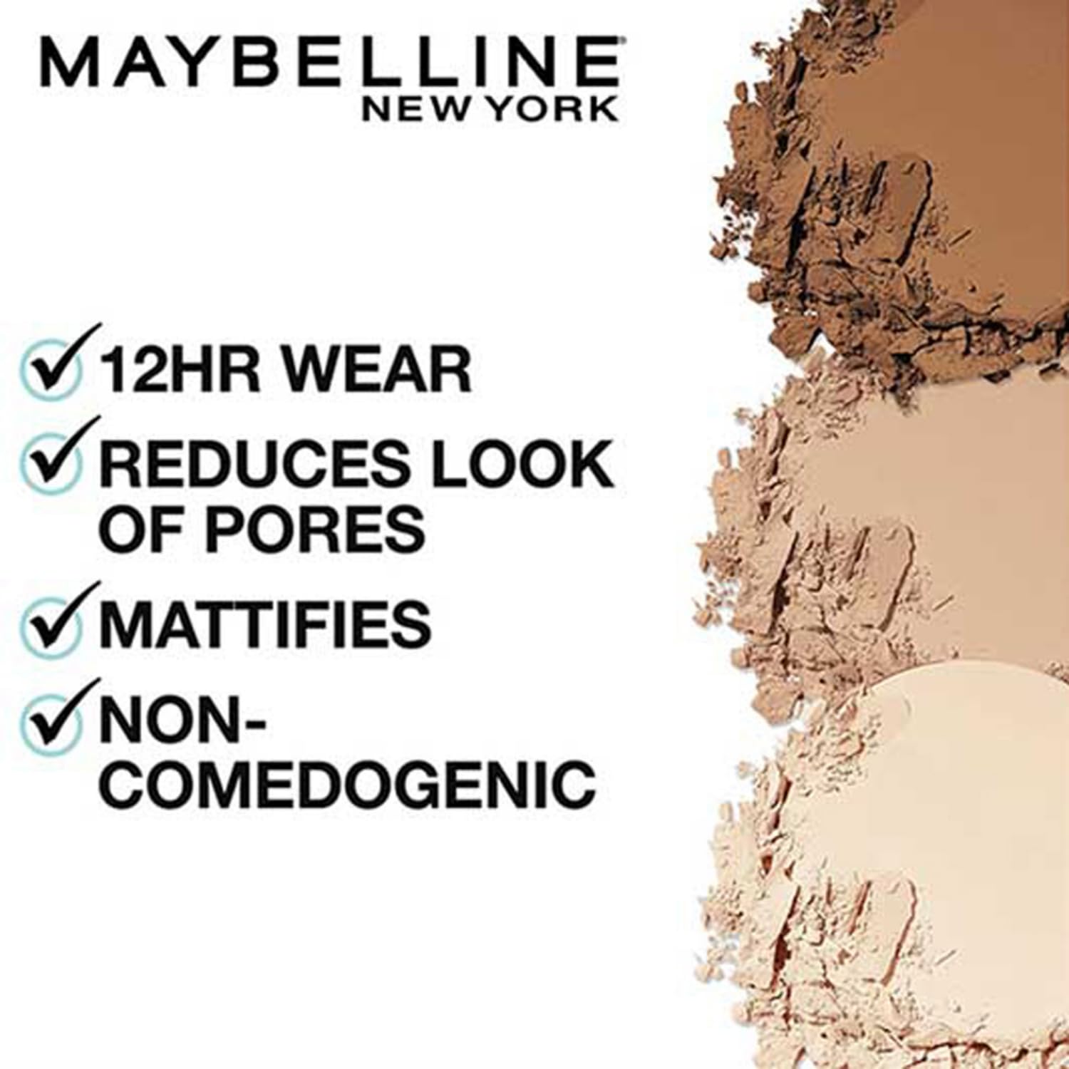 Maybelline New York Fit Me Matte + Poreless Powder, 120 Classic Ivory,8.5g