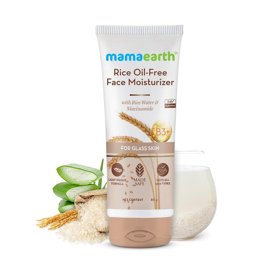 Mamaearth Rice Oil-Free Face Moisturizer for Oily Skin,80ml
